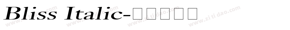Bliss Italic字体转换